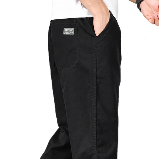Pantaloni casual da uomo, taglia grande, vestibilità ampia