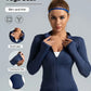 Giacca da fitness, top da donna aderente ad asciugatura rapida