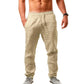 Pantaloni estivi da uomo in lino oversize a gamba larga