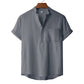 Men's Summer Linen T-shirt Beach Style Short