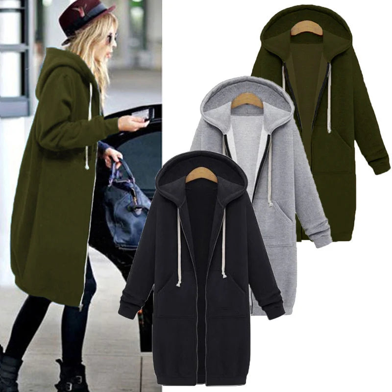 Felpe con cappuccio pesanti da donna per autunno-inverno