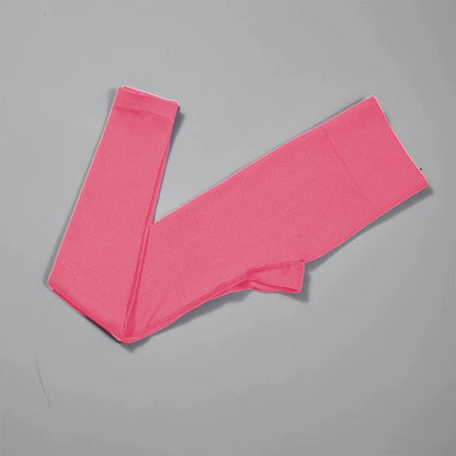 Leggings da yoga a coste per donna, vita alta, palestra e sport