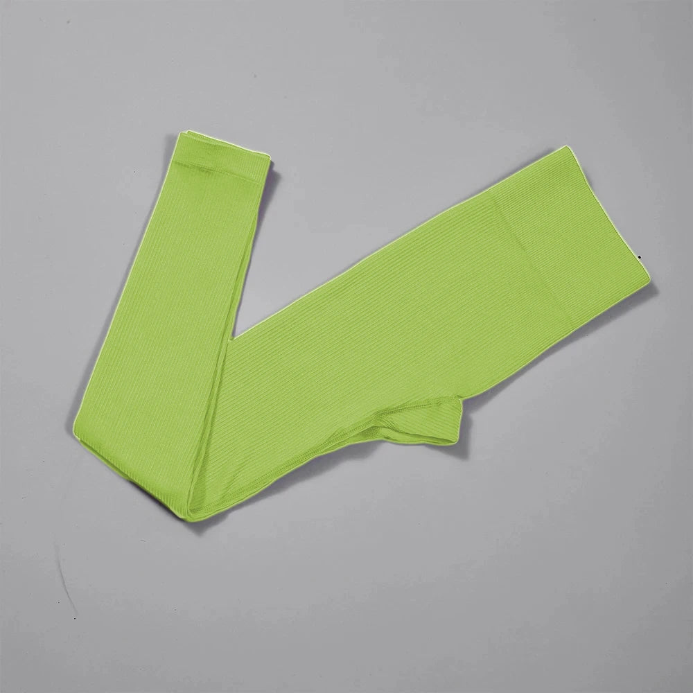 Leggings da yoga a coste per donna, vita alta, palestra e sport