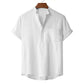 Men's Summer Linen T-shirt Beach Style Short